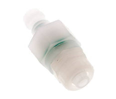 PVDF DN 5 Kupplungsstecker 6x8 mm Überwurfmutter Doppelabsperrung