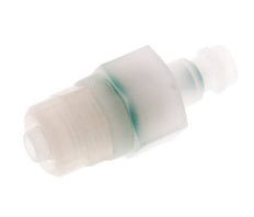 PVDF DN 5 Kupplungsstecker 6x8 mm Überwurfmutter Doppelabsperrung