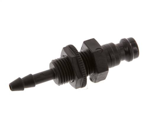 POM DN 5 Kupplungsstecker 4 mm Schlauchsäule Bulkhead