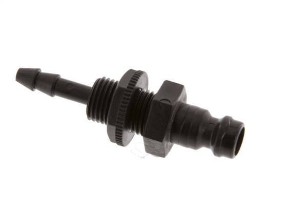 POM DN 5 Kupplungsstecker 4 mm Schlauchsäule Bulkhead
