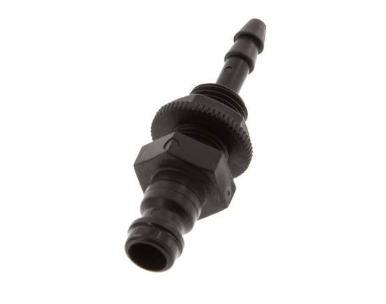 POM DN 5 Kupplungsstecker 4 mm Schlauchsäule Bulkhead