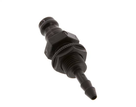 POM DN 5 Kupplungsstecker 4 mm Schlauchsäule Bulkhead