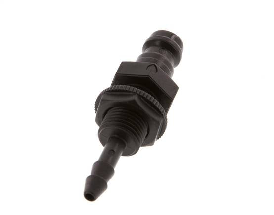 POM DN 5 Kupplungsstecker 4 mm Schlauchsäule Bulkhead