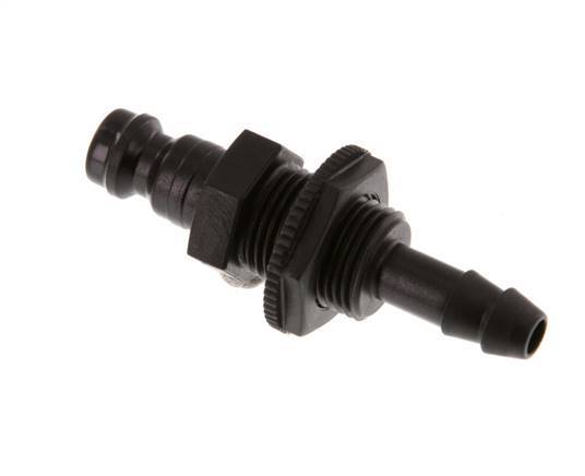 POM DN 5 Coupling Plug 6 mm Hose Pillar Bulkhead