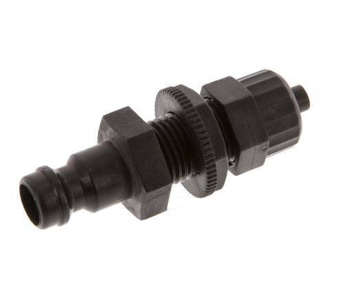 POM DN 5 Kupplungsstecker 4x6 mm Überwurfmutter Bulkhead