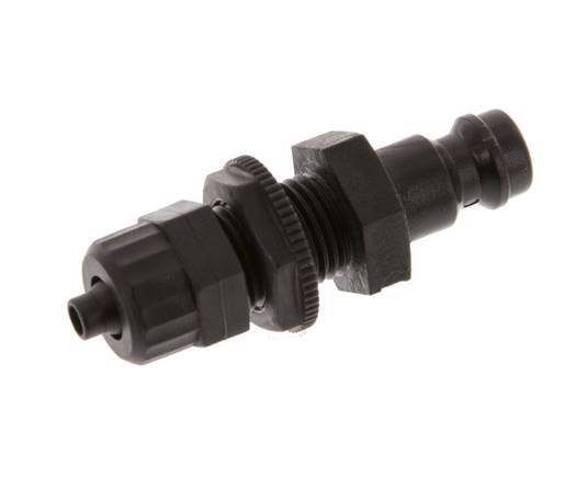 POM DN 5 Kupplungsstecker 4x6 mm Überwurfmutter Bulkhead