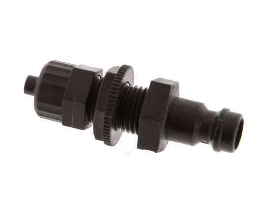 POM DN 5 Coupling Plug 4x6 mm Union Nut Bulkhead