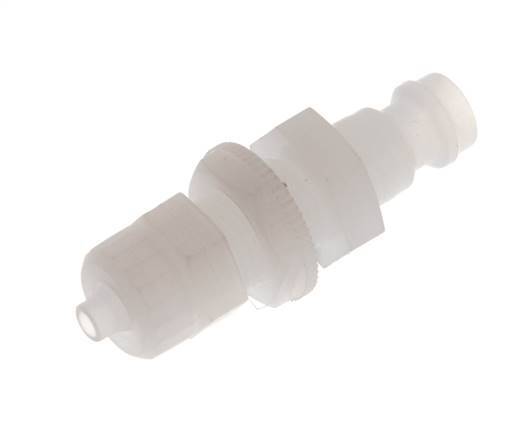 PVDF DN 5 Kupplungsstecker 4x6 mm Überwurfmutter Bulkhead