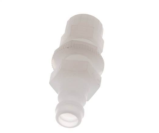 PVDF DN 5 Kupplungsstecker 4x6 mm Überwurfmutter Bulkhead