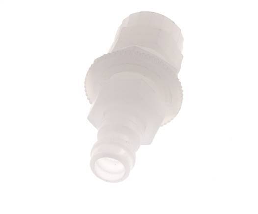 PVDF DN 5 Kupplungsstecker 6x8 mm Überwurfmutter Bulkhead