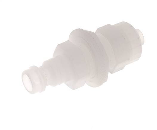 PVDF DN 5 Coupling Plug 6x8 mm Union Nut Bulkhead