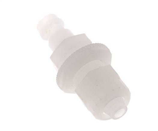 PVDF DN 5 Kupplungsstecker 6x8 mm Überwurfmutter Bulkhead