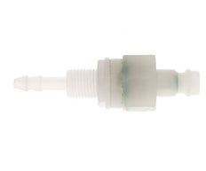 PVDF DN 5 Kupplungsstecker 4 mm Schlauchsäule Bulkhead Doppelabsperrung