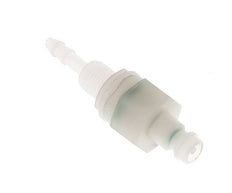 PVDF DN 5 Kupplungsstecker 4 mm Schlauchsäule Bulkhead Doppelabsperrung