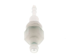 PVDF DN 5 Kupplungsstecker 4 mm Schlauchsäule Bulkhead Doppelabsperrung
