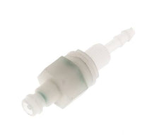 PVDF DN 5 Kupplungsstecker 4 mm Schlauchsäule Bulkhead Doppelabsperrung