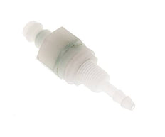 PVDF DN 5 Kupplungsstecker 4 mm Schlauchsäule Bulkhead Doppelabsperrung