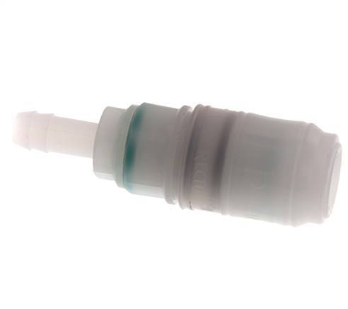 PVDF DN 7.2 Kupplungsmuffe 9 mm Schlauchpfeiler