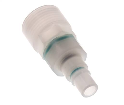 PVDF DN 7.2 Kupplungsstecker G 1/2 Zoll Innengewinde Doppelte Absperrung