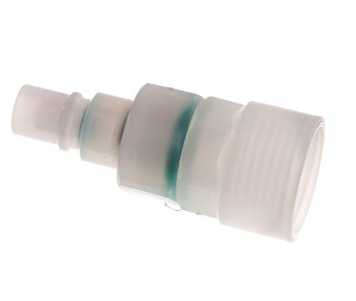 PVDF DN 7.2 Kupplungsstecker G 1/2 Zoll Innengewinde Doppelte Absperrung