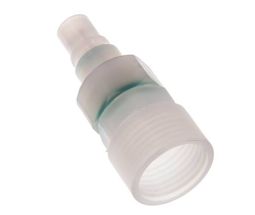 PVDF DN 7.2 Kupplungsstecker G 1/2 Zoll Innengewinde Doppelte Absperrung