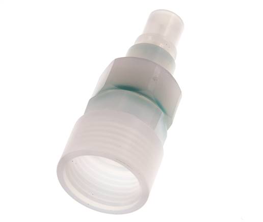 PVDF DN 7.2 Kupplungsstecker G 1/2 Zoll Innengewinde Doppelte Absperrung