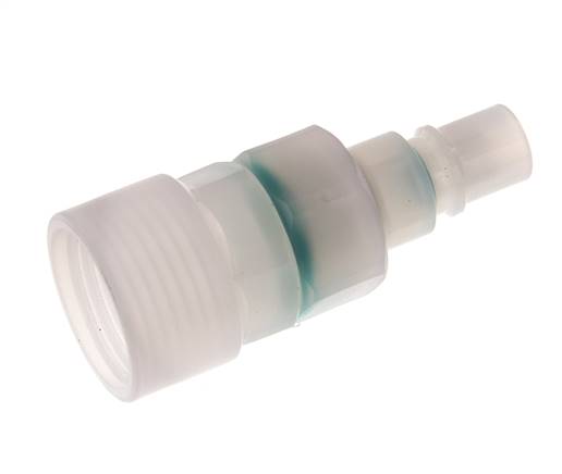 PVDF DN 7.2 Kupplungsstecker G 1/2 Zoll Innengewinde Doppelte Absperrung