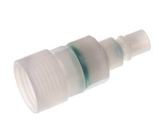 PVDF DN 7.2 Kupplungsstecker G 1/2 Zoll Innengewinde Doppelte Absperrung