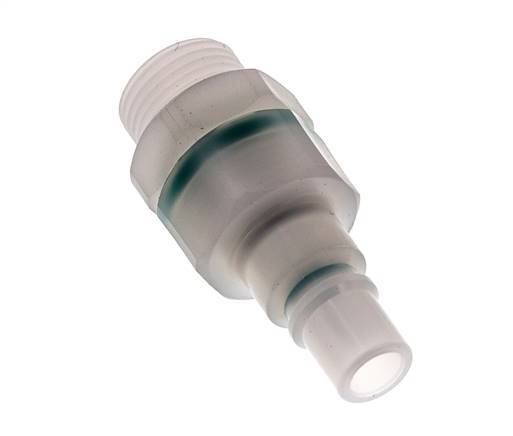 PVDF DN 7.2 Coupling Plug G 3/8 inch Male Threads Double Shut-Off