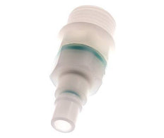 PVDF DN 7.2 Kupplungsstecker G 1/2 Zoll Außengewinde Doppelte Absperrung