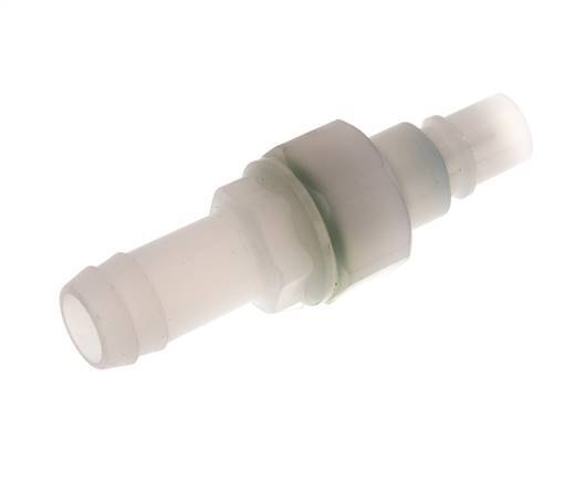 PVDF DN 7.2 Kupplungsstecker 13 mm Schlauchtülle