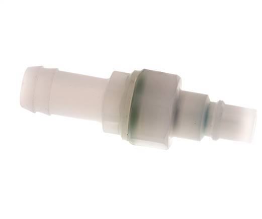 PVDF DN 7.2 Kupplungsstecker 13 mm Schlauchtülle