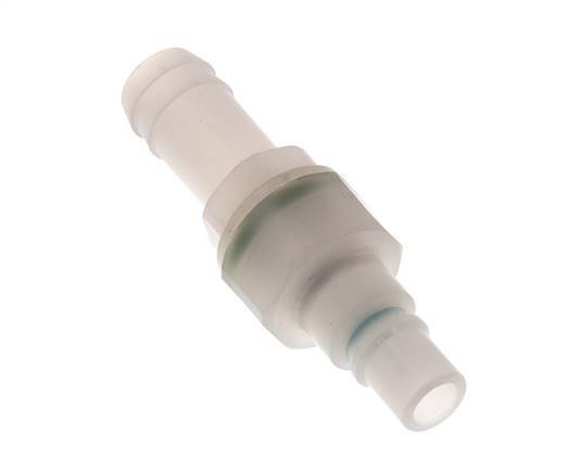 PVDF DN 7.2 Kupplungsstecker 13 mm Schlauchtülle