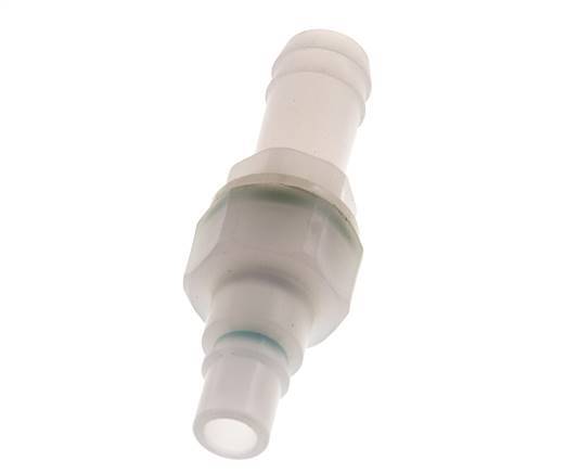 PVDF DN 7.2 Kupplungsstecker 13 mm Schlauchtülle