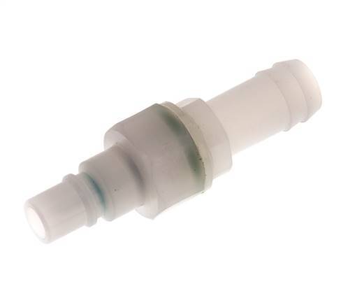 PVDF DN 7.2 Kupplungsstecker 13 mm Schlauchtülle
