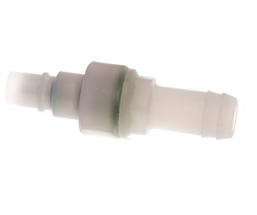 PVDF DN 7.2 Kupplungsstecker 13 mm Schlauchtülle