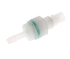 PVDF DN 7.2 Kupplungsstecker 6 mm Schlauchsäule Doppelabsperrung