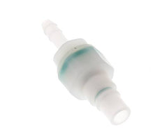 PVDF DN 7.2 Kupplungsstecker 6 mm Schlauchsäule Doppelabsperrung