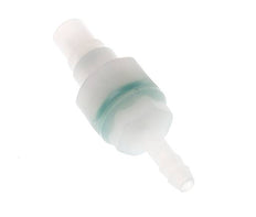 PVDF DN 7.2 Kupplungsstecker 6 mm Schlauchsäule Doppelabsperrung
