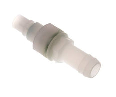 PVDF DN 7.2 Kupplungsstecker 13 mm Schlauchsäule Doppelabsperrung