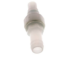 PVDF DN 7.2 Kupplungsstecker 13 mm Schlauchsäule Doppelabsperrung