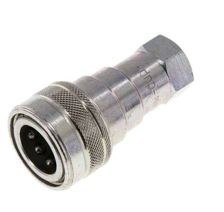 Stahl DN 10 Hydraulikkupplung Muffe G 3/8 Zoll Innengewinde ISO 7241-1 B D 19,1mm
