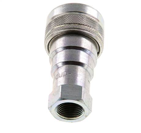 Stahl DN 10 Hydraulikkupplung Muffe G 3/8 Zoll Innengewinde ISO 7241-1 B D 19,1mm