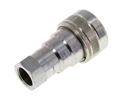 Stahl DN 10 Hydraulikkupplung Muffe G 3/8 Zoll Innengewinde ISO 7241-1 B D 19,1mm