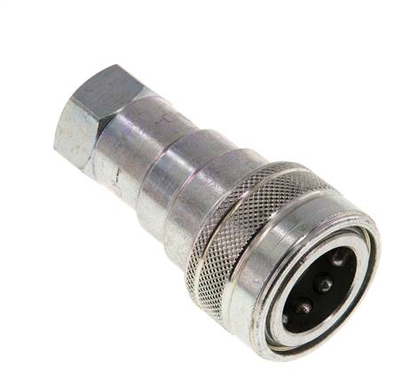 Stahl DN 10 Hydraulikkupplung Muffe G 3/8 Zoll Innengewinde ISO 7241-1 B D 19,1mm