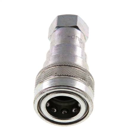 Stahl DN 10 Hydraulikkupplung Muffe G 3/8 Zoll Innengewinde ISO 7241-1 B D 19,1mm