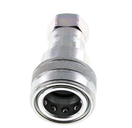 Stahl DN 12,5 Hydraulikkupplung Muffe G 1/2 Zoll Innengewinde ISO 7241-1 B D 23,5mm