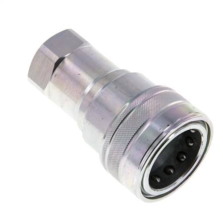 Stahl DN 40 Hydraulikkupplung Muffe G 1 1/2 Zoll Innengewinde ISO 7241-1 B D 44,5mm