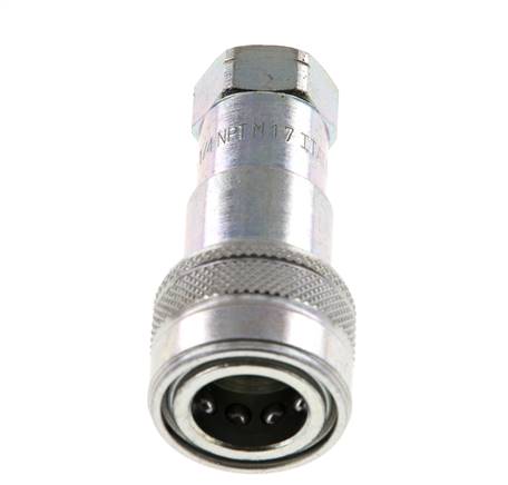 Stahl DN 6,3 Hydraulikkupplung Muffe 1/4 Zoll NPT-Innengewinde ISO 7241-1 B D 14,2mm
