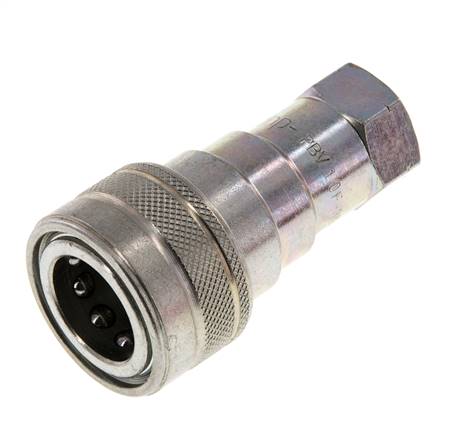 Stahl DN 10 Hydraulik-Kupplungsmuffe 3/8 Zoll NPT-Innengewinde ISO 7241-1 B D 19,1mm